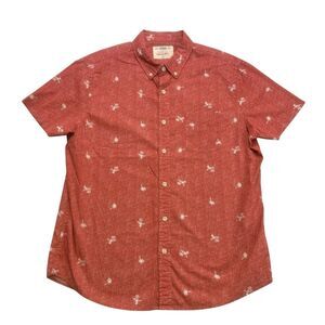 Urban Pipeline Shirt Mens XL Red White Birds Awesomely Soft Short Sleeve